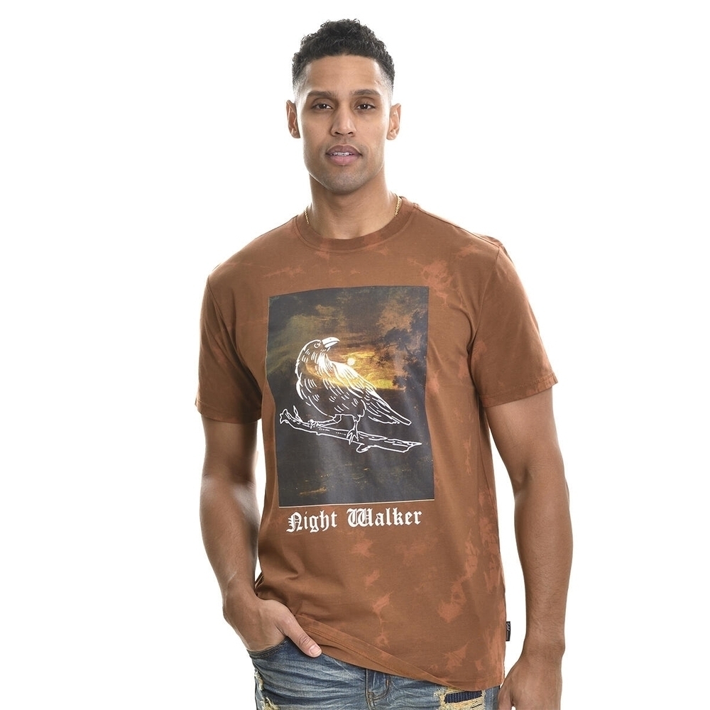 NIGHTWALKER Brown Graphic T-Shirt